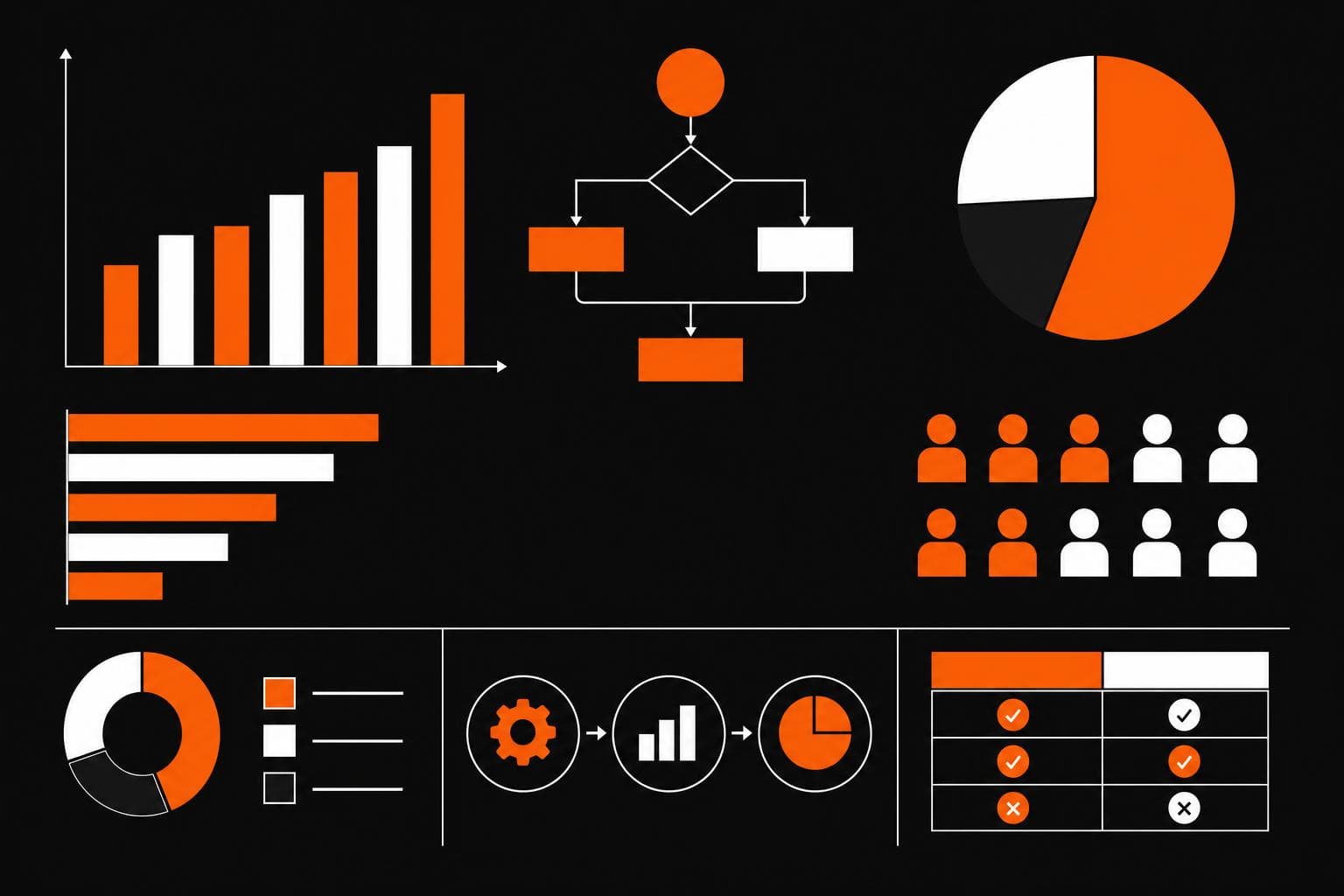 Split-screen diagram showing blurred faded text representing hedged copy on the left, sharp crisp text with an orange extraction arrow showing AI pulling a quotable statement on the right, dark background