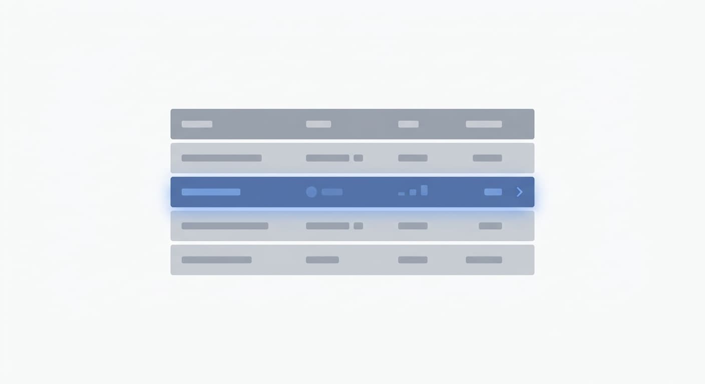 Simplified GA4 dashboard showing chatgpt.com referral row highlighted with blue accent, flat minimal illustration, muted palette, white background