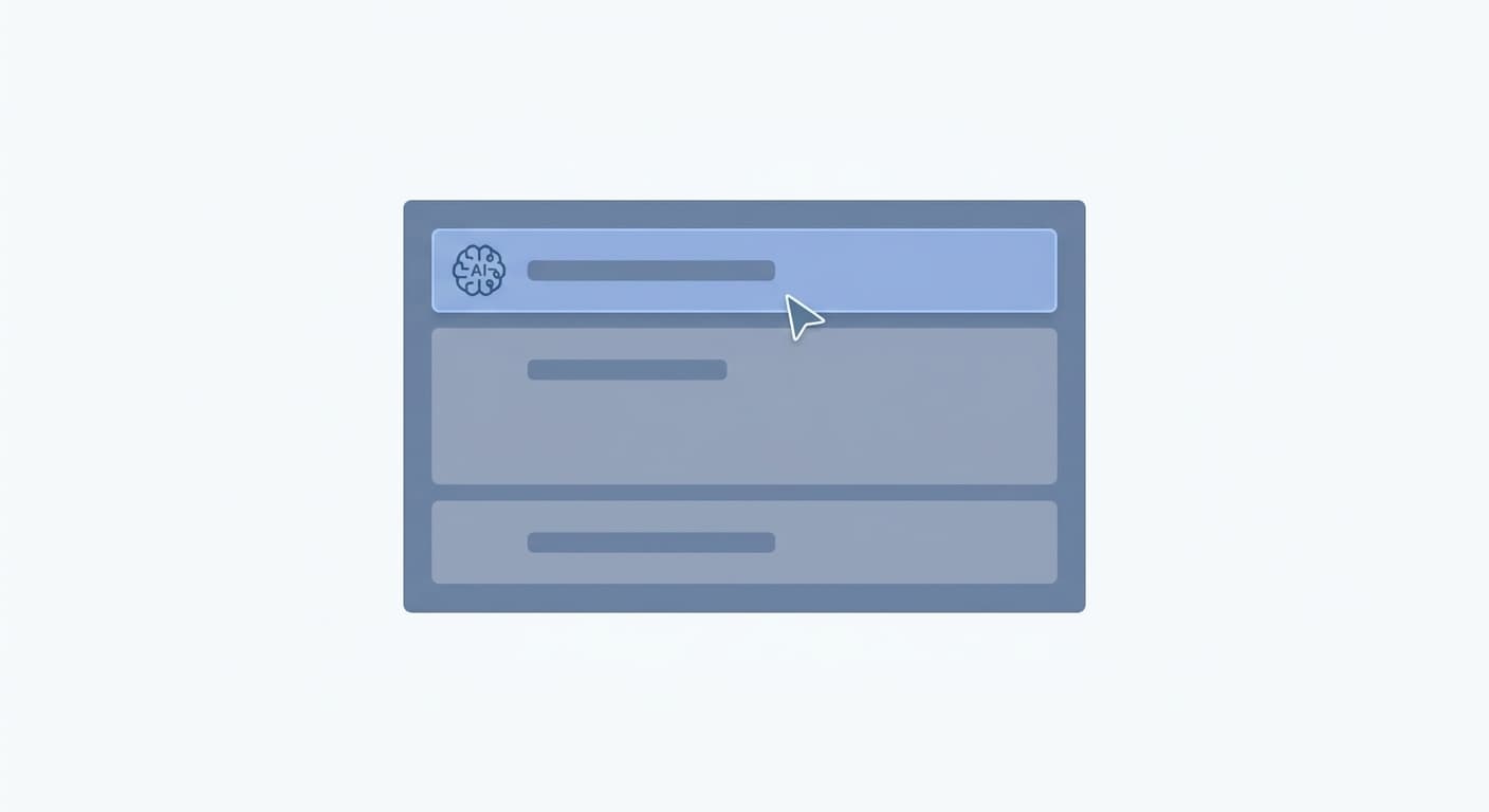Minimal UI panel showing a custom channel group editor with a highlighted AI referral row being added to a GA4 channel list