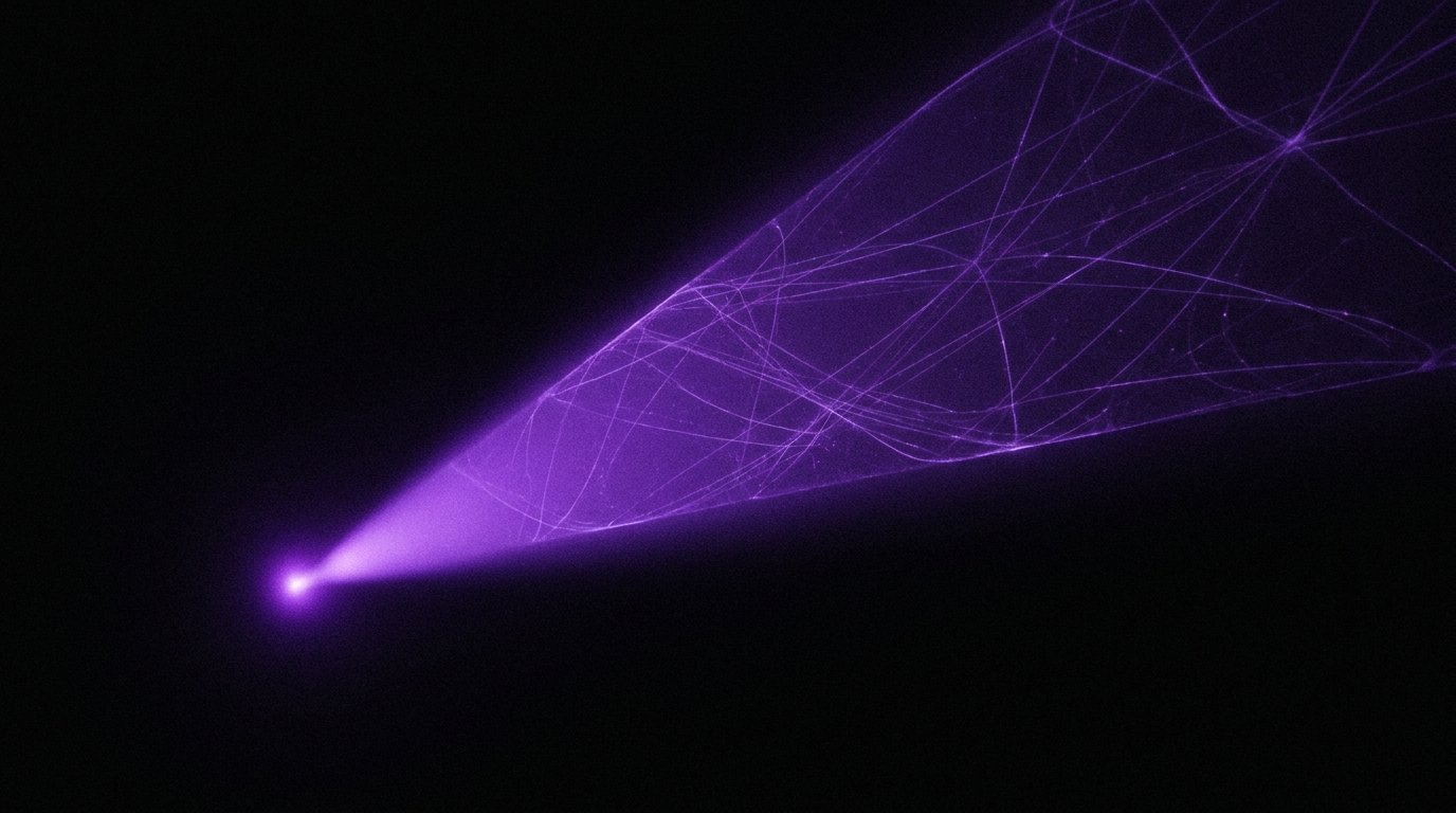 Purple scanning beam for discovery phase